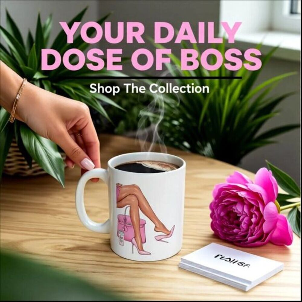 2Sided Boss Lady Mug! Closing Deals in High Heels! Boss Babe - Working Girl Vibe